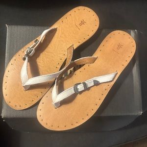 Frye Ally Western Flip Flop- White- size 8.5